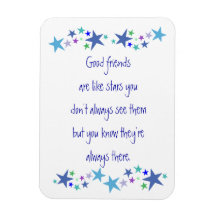 Good Friends are like Stars Fun Quote