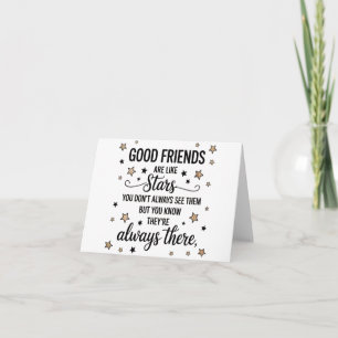 Good Friends Are Like Stars Inspirational Quote Card