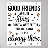 Good Friends Are Like Stars Inspirational Quote