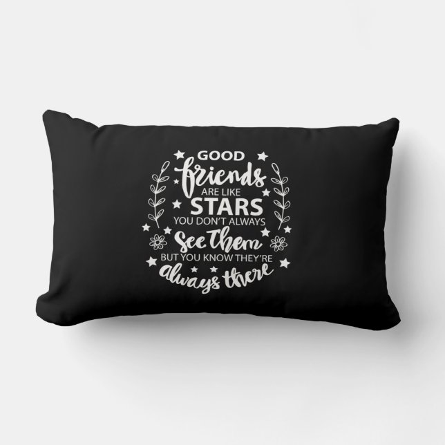 Good Friends Are Like Stars Lumbar Pillow (Front)