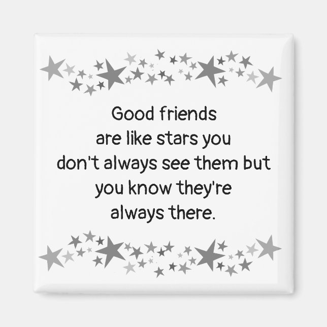 Good Friends are Like Stars Minimalist Modern Deco Magnet (Front)