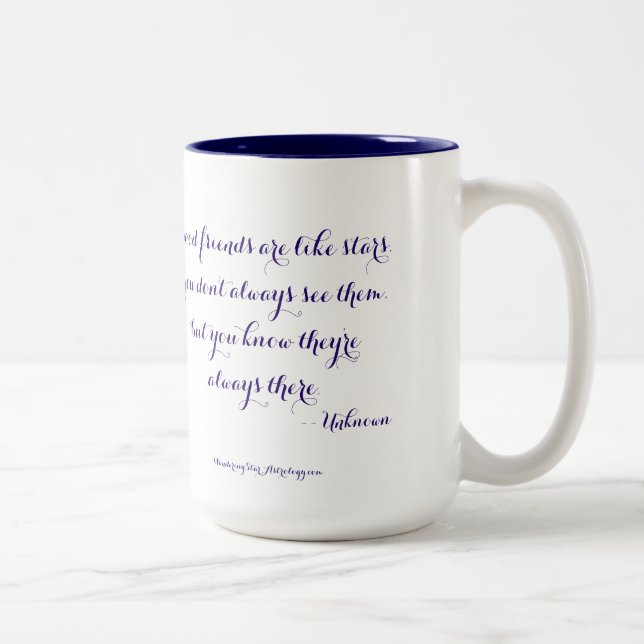 Good friends are like stars... Two-Tone coffee mug (Right)