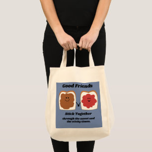 Good Friends Cute Cartoon Design Tote Bag
