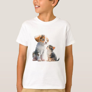 Good Friends Puppy And Kitten T-Shirt