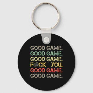 Good Game Good Game Good Game Funny Vintage Sports Keychain