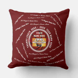 Good Gift for Basketball Coaches in Your COLORS Throw Pillow