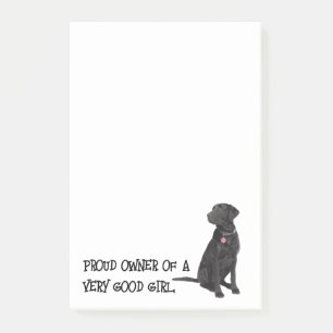 Good Girl Black Lab Post-it Notes