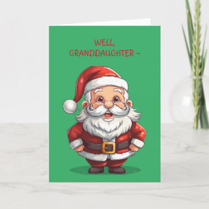 GOOD GIRL CHRISTMAS CARD FOR GRANDDAUGHTER