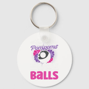 Good Girls Play With Pompoms Billiard Player Snook Keychain
