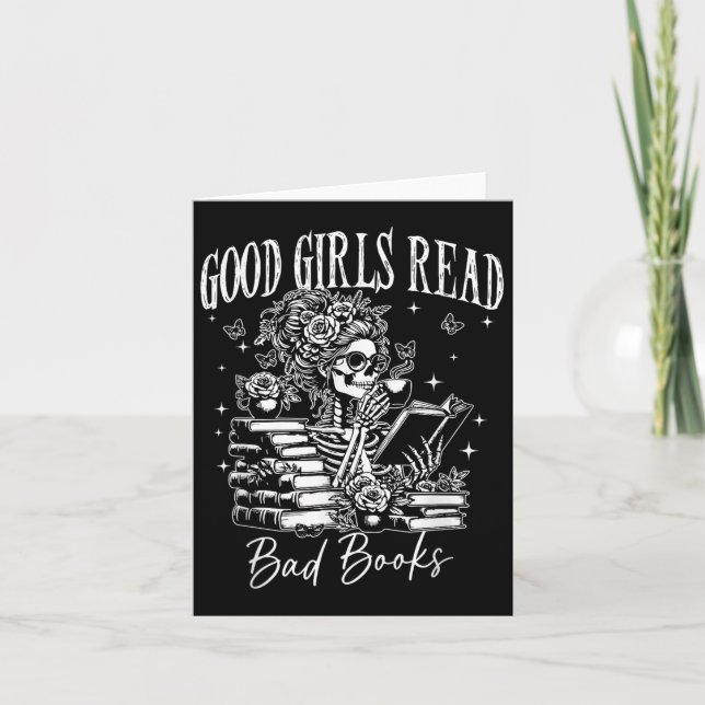 Good Girls Read Bad Books, Funny Smut Reader Dark  Card (Front)