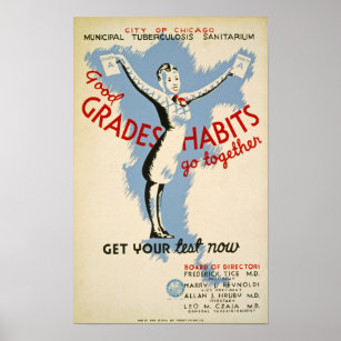Good Grades Habit Vintage Poster