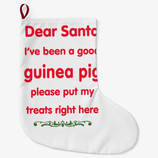 good guinea pig large christmas stocking (Front)
