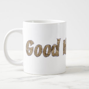 Good Hair Day Funny Realistic Hair Typography Large Coffee Mug