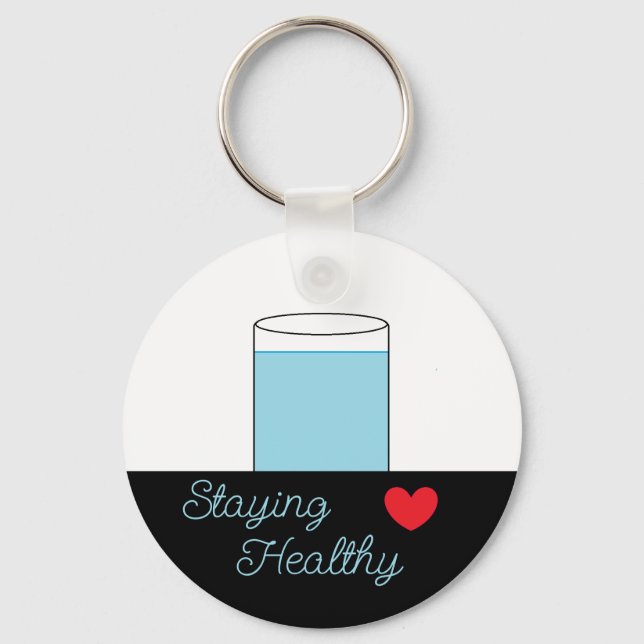 Good Health and Water Keychain (Front)