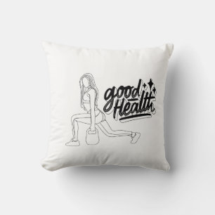 good health gym motivational design throw pillow