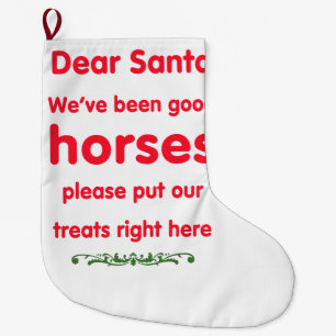 good horses large christmas stocking