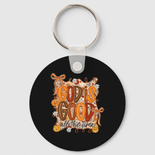 Good Is Good All The Time Coquette Bow Thanksgivin Keychain