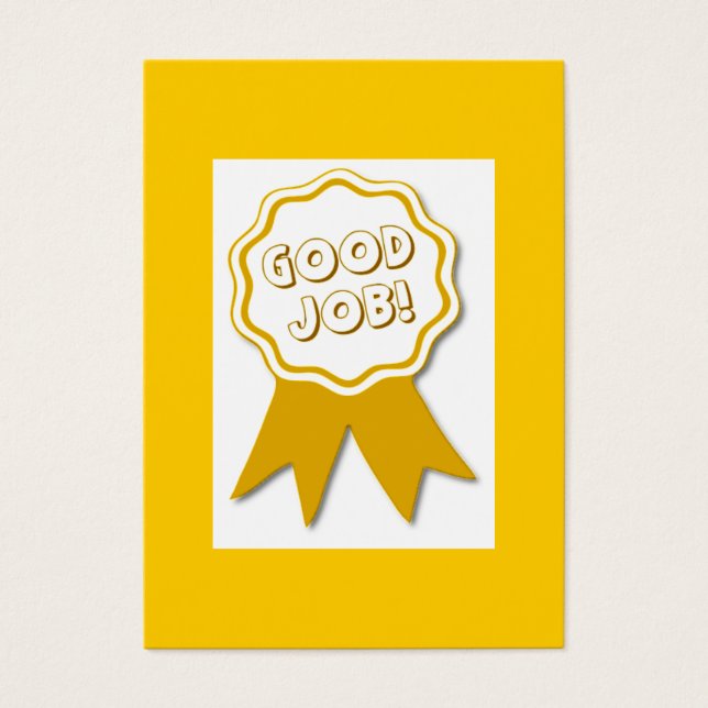 Good Job! Award Card (Front)
