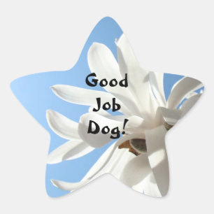Good Job Dog! stickers White Magnolia Flowers