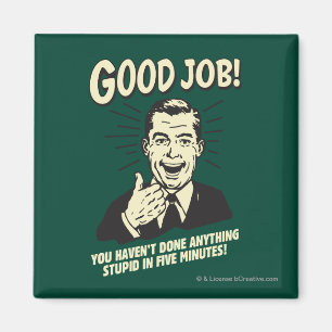 Good Job: Done Anything Stupid 5 Min. Magnet