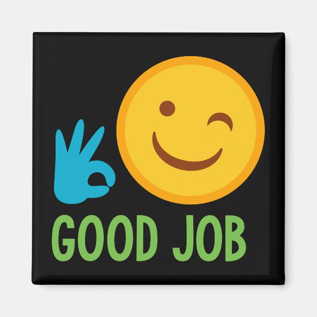 Good Job Emoji Magnet (Front)