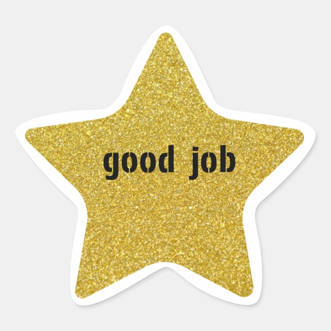 Good Job Gold Star Sticker (Front)