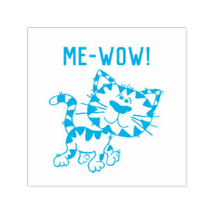 Good job teacher kitty cat me-wow meow A+ great Self-inking Stamp