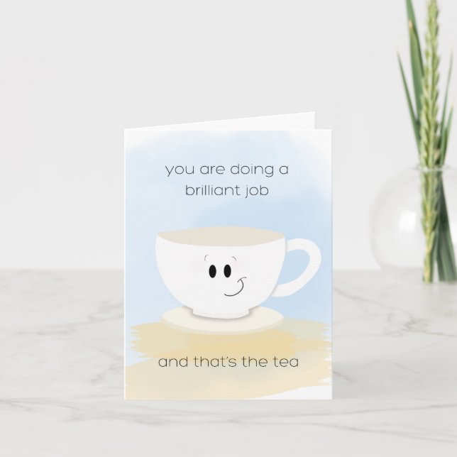 Good Job Teacup Card (Front)