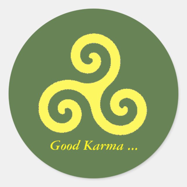 Good Karma Classic Round Sticker (Front)