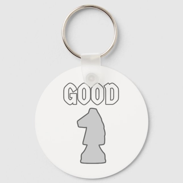 Good Knight Chess Player Gift Keychain (Front)