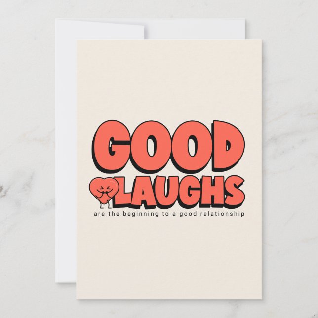 Good Laughs, Good Love - Carte Relation (Devant)