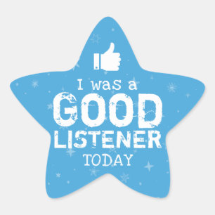 Good Listener   Personalized Teachers Star Sticker