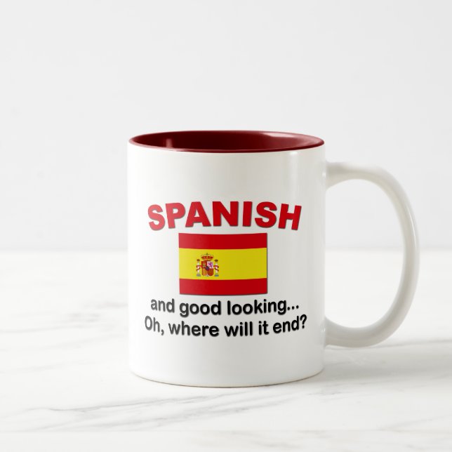 Good Looking and Spanish Two-Tone Coffee Mug (Right)