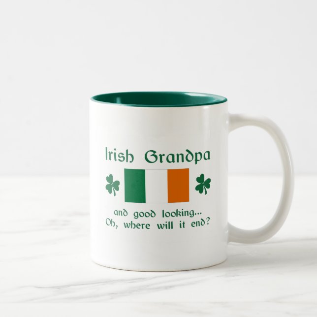 Good Looking Irish Grandpa Two-Tone Coffee Mug (Right)