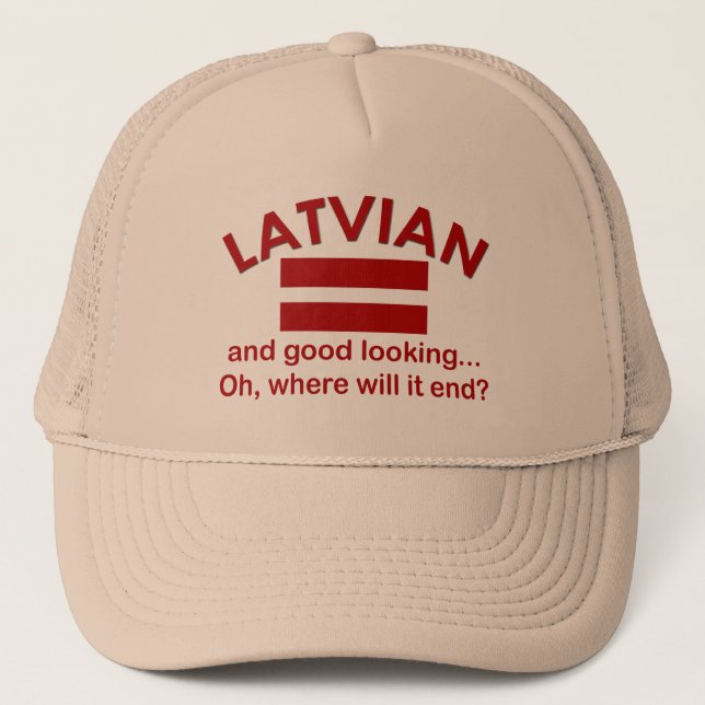 Good Looking Latvian Trucker Hat (Front)