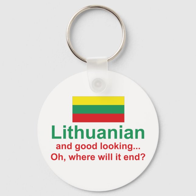 Good Looking Lithuanian Keychain (Front)