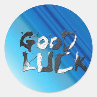 GOOD LUCK 1 CLASSIC ROUND STICKER