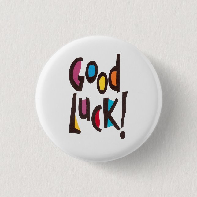 Good Luck! 1 Inch Round Button (Front)