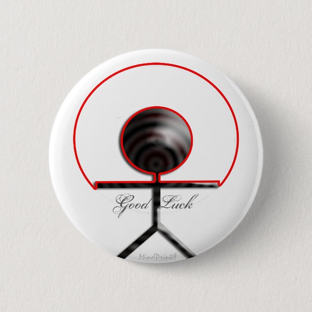 Good Luck 2 Inch Round Button (Front)