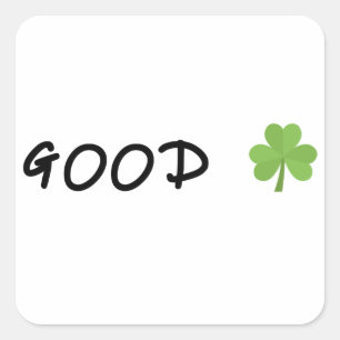 Good Luck 4 leaf clover Emoji Special one Square Sticker