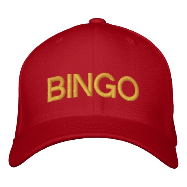 GOOD LUCK BINGO Customizable Cap at eZaZZleMan.com (Front)