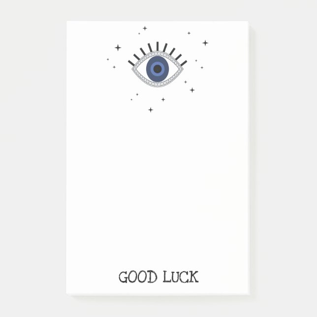 Good luck blue eye talisman greek evil ey post-it notes (Front)