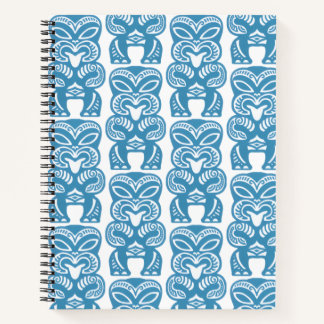 Good Luck Blue Tiki Pocket Folders Notebook