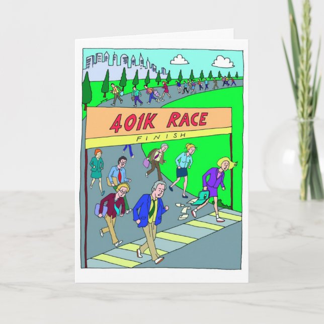 Good Luck Card for Marathon Runner - 401K Race (Front)