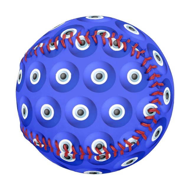 Good Luck Charms against Evil Eye Pattern Baseball (Back Left)