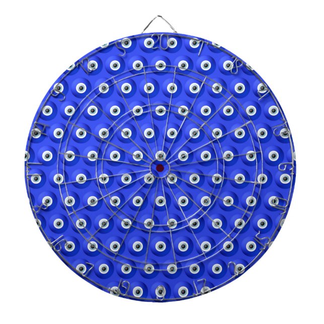 Good Luck Charms against Evil Eye Pattern Dartboard (Front)