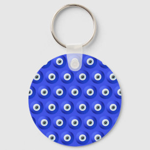 Good Luck Charms against Evil Eye Pattern Keychain