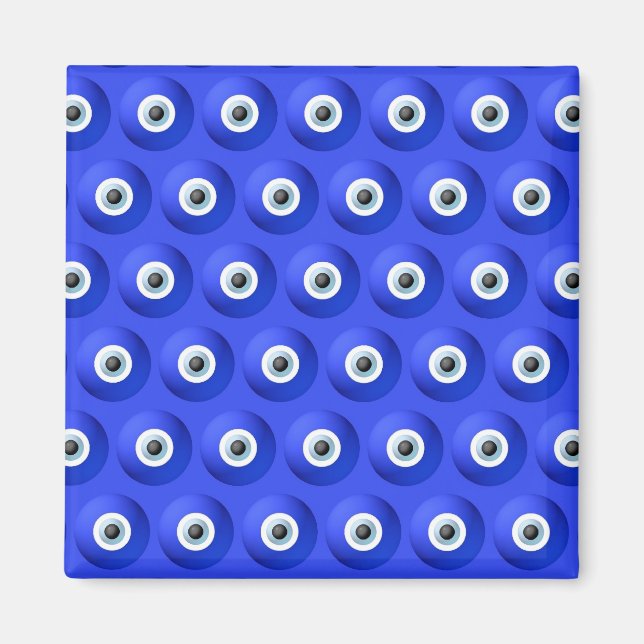 Good Luck Charms against Evil Eye Pattern Magnet (Front)