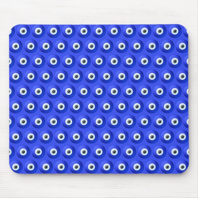 Good Luck Charms against Evil Eye Pattern Mouse Pad (Front)