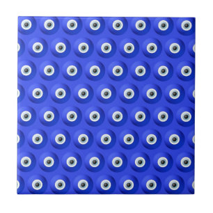 Good Luck Charms against Evil Eye Pattern Tile